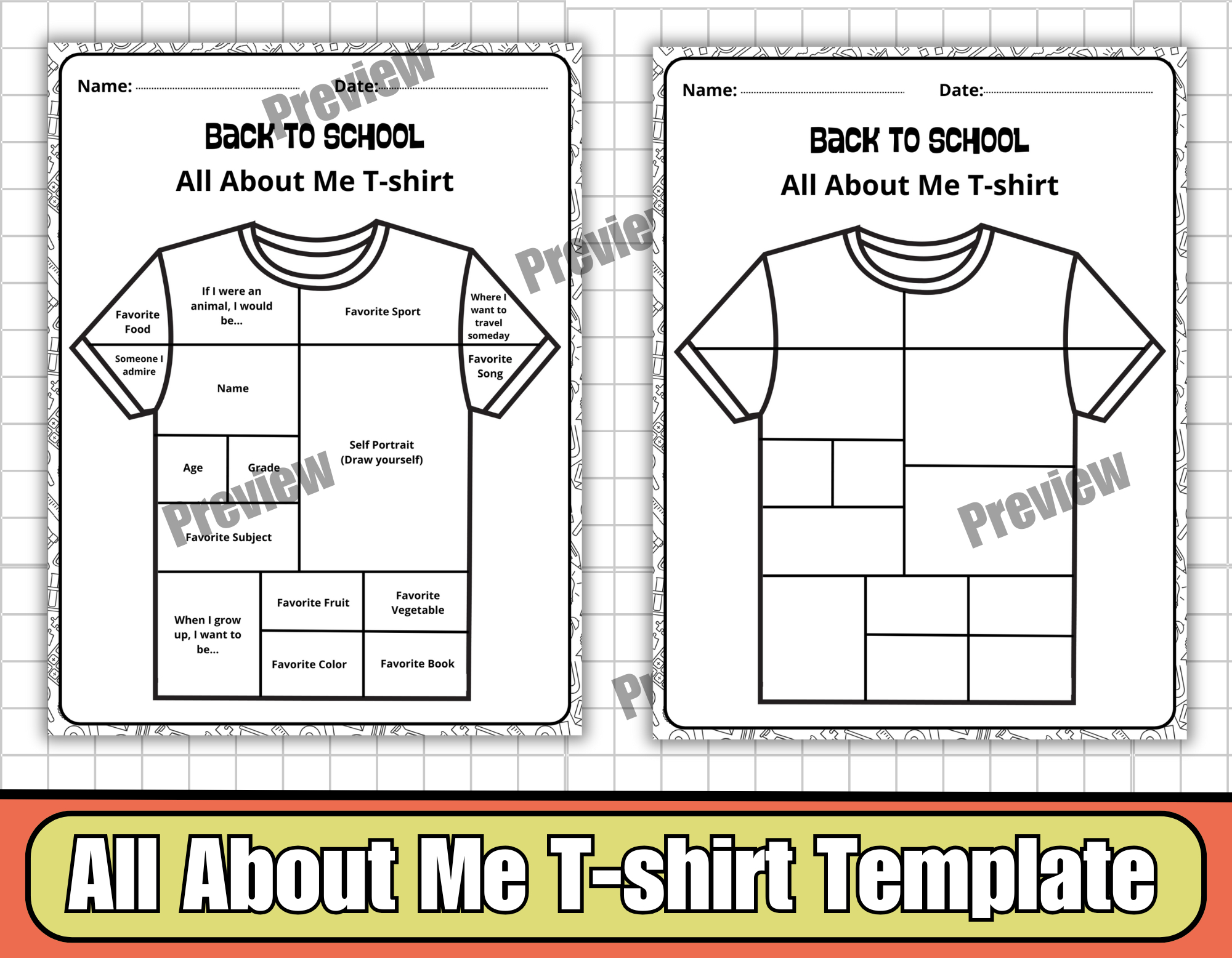 All About Me Back To School T-Shirt Activity–Getting To Know You throughout All About Me Worksheet Ks3