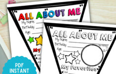 All About Me Banner | Lightly Sketched throughout All About Me Worksheet Banner