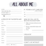 All About Me  Co Worker Questions   Etsy In All About Me Worksheet Social Work