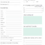 All About Me  Co Worker Questions   Etsy Within All About Me Worksheet Employees