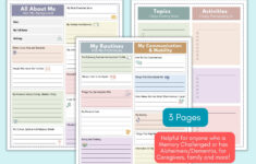 All About Me Dementia - Etsy in All About Me Worksheet Dementia