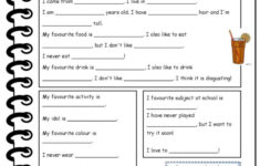 All About Me: English Esl Worksheets Pdf &amp; Doc with All About Me Worksheet Intermediate