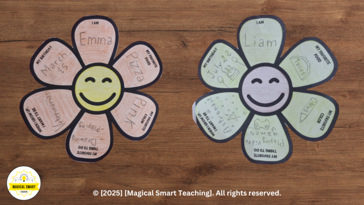 All About Me Flower Worksheet