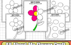 All About Me Flower Craft-Flower Fun Activity For The First Day Of pertaining to All About Me Flower Printable For Kids