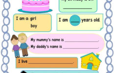 All About Me Free Online Exercise intended for All About Me Worksheet Ukg