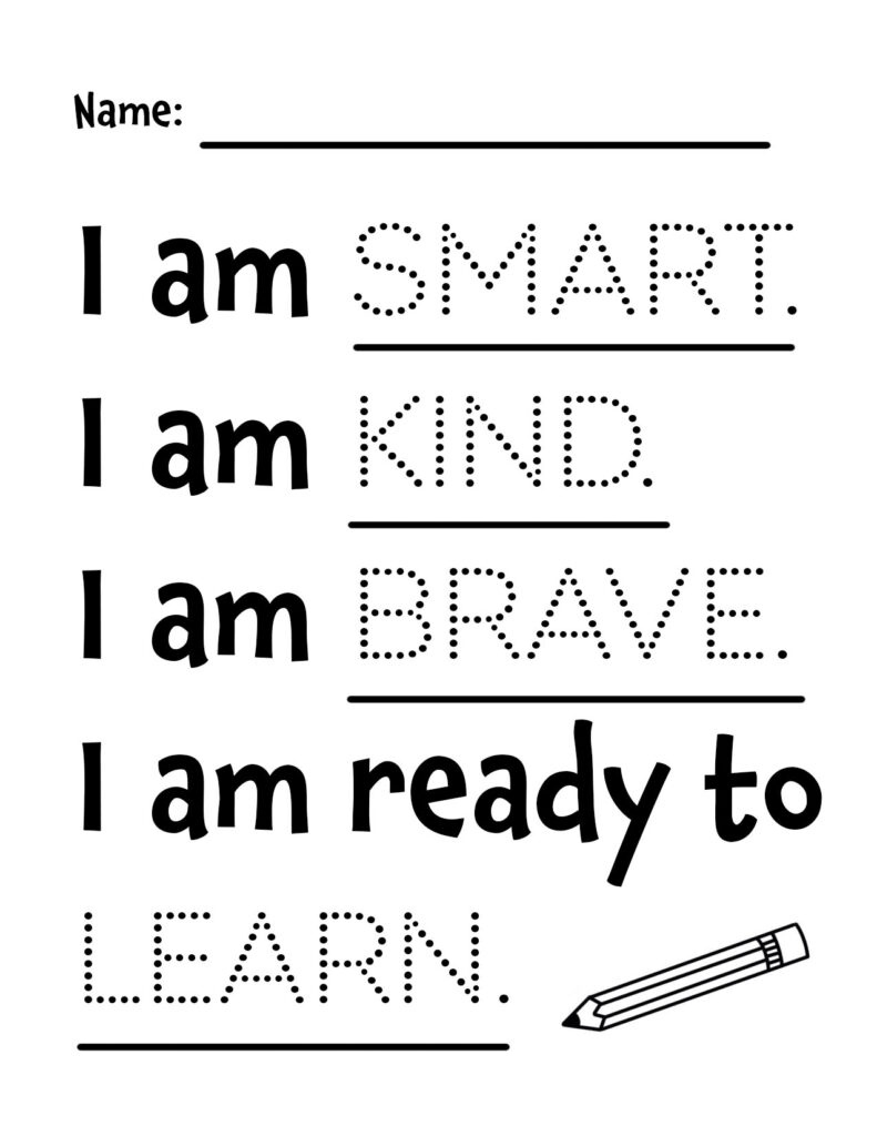 All About Me Free Printable Preschool Activities ⋆ The Hollydog Blog regarding All About Me Tracing Worksheets