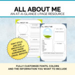 All About Me Getting To Know Me Poster, Printable Dementia Care In All About Me Worksheet Alzheimer Society