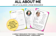 All About Me Getting To Know Me Poster, Printable Dementia Care with All About Me Worksheet Alzheimer Society