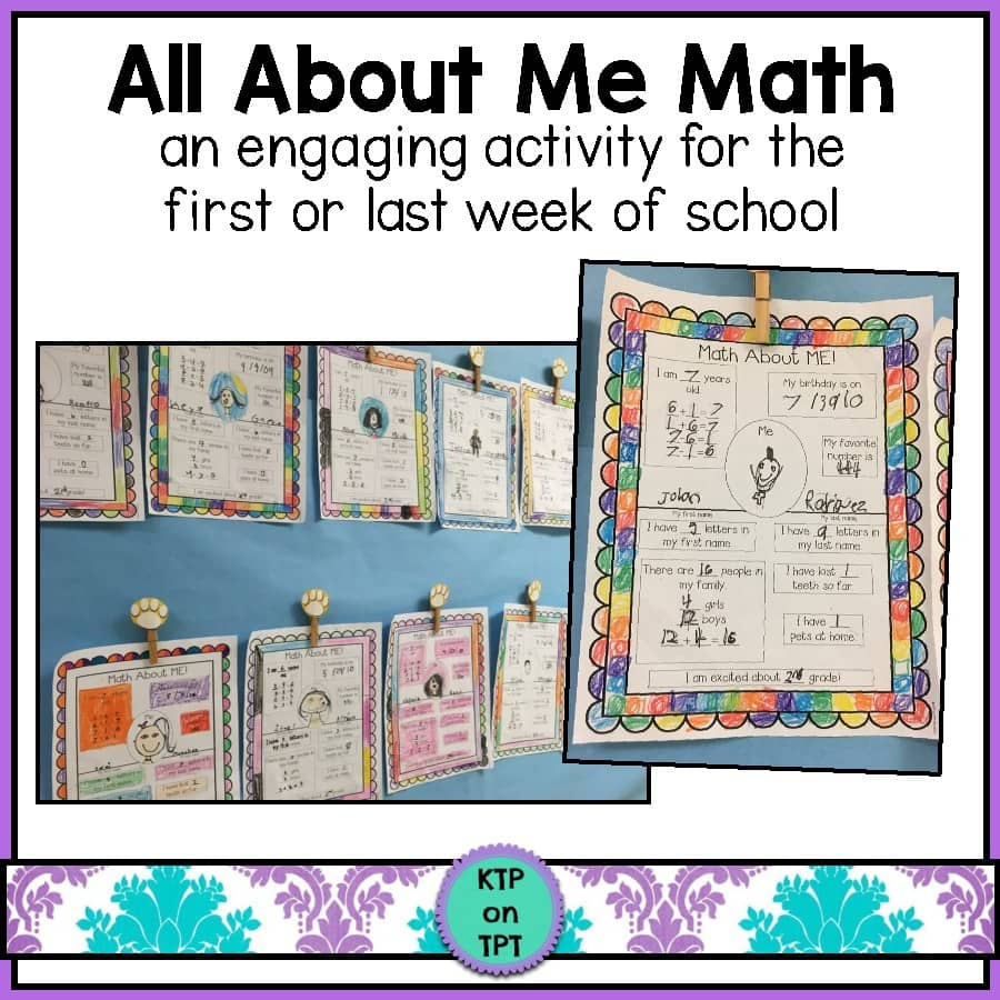 All About Me Math!Ktpontpt | Tpt throughout All About Me Worksheet Tpt