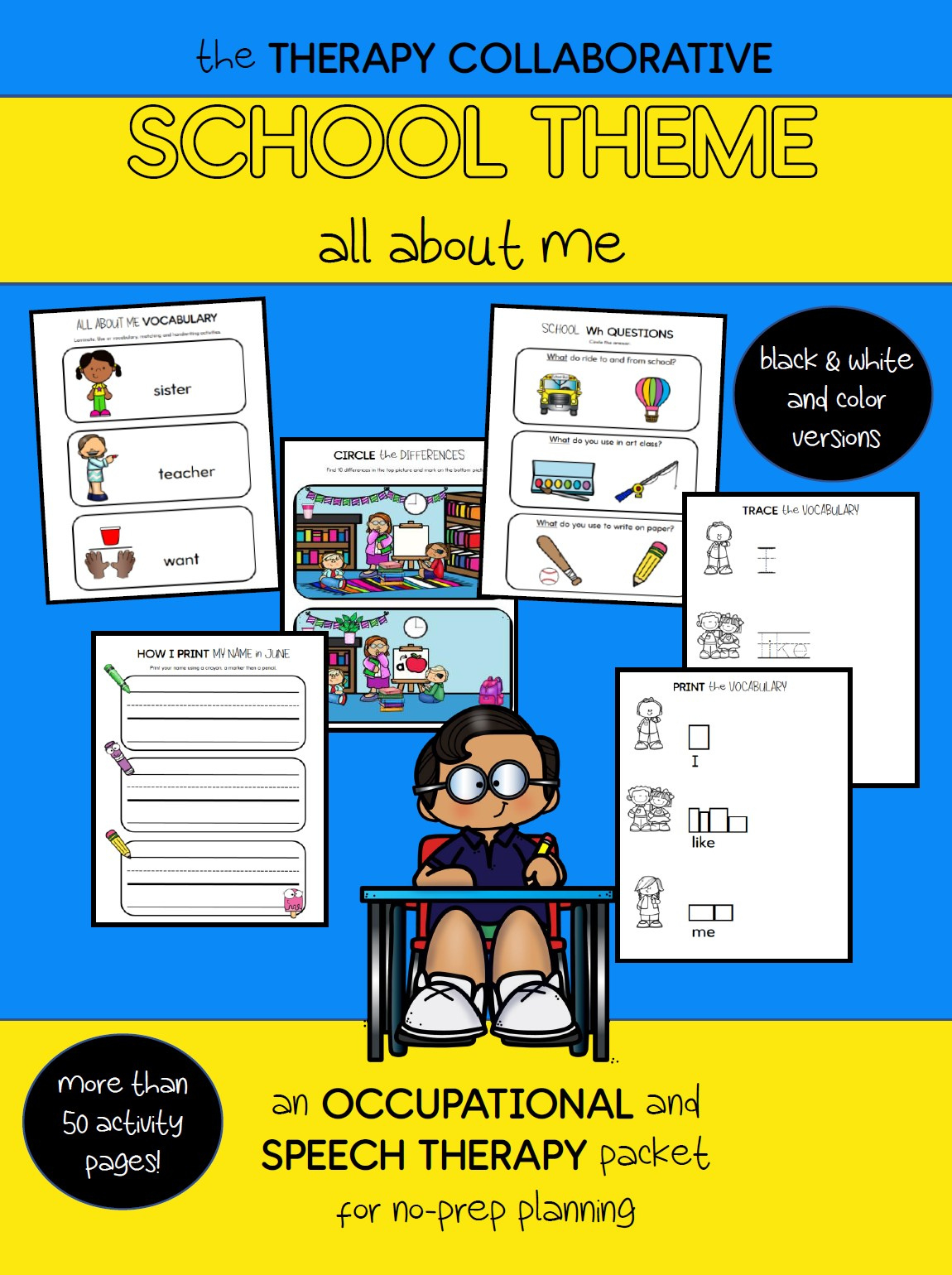 All About Me Ot And Speech Packet - Your Therapy Source for All About Me Worksheet Speech Therapy