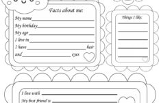 All About Me Poster | Printable Worksheet | Back To School within All About Me Worksheet School Age