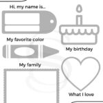 All About Me Preschool Worksheet, Back To School Activity Sheet With All About Me Worksheet Infants