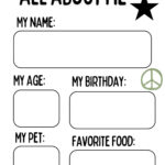 All About Me Printable Activity Page For Kids   About A Mom Throughout All About Me Worksheet School Age