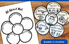 All About Me Printable, Kids Educational Activity, Get To Know Me throughout All About Me Flower Children Printable