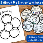 All About Me Printable, Kids Educational Activity, Get To Know Me Within All About Me Flower Worksheet