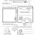All About Me Printable Preschool Worksheet (Free Pdf) For All About Me Worksheet Odf