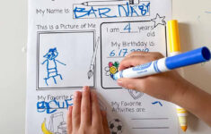 All About Me Printable Preschool Worksheet (Free Pdf) in All About Me Worksheet Completed