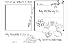 All About Me Printable Preschool Worksheet (Free Pdf) throughout All About Me Worksheet Elementary Free Download