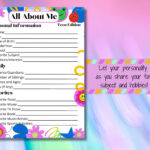 All About Me Printable Template Editable Template Get To Know You In Teenage Introduction Sheet All About Me