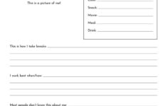 All About Me Printable Worksheets - 50 Free Printables | Printabulls in All About Me Worksheet Adult Free