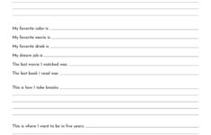 All About Me Printable Worksheets - 50 Free Printables | Printabulls in All About Me Worksheet Questions