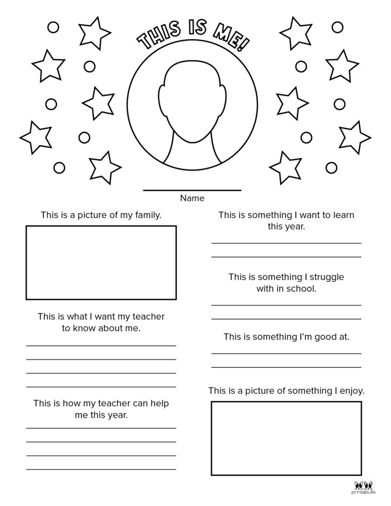 All About Me Printable Worksheets - 50 Free Printables | Printabulls regarding All About Me Worksheet For 10 Year Olds
