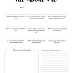 All About Me Printable Worksheets   50 Free Printables | Printabulls With All About Me Teen Worksheet