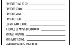 All About Me Printables {Interview Template} - Paper Trail Design with regard to All About Me Worksheet For Adults Free