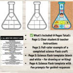All About Me Science Flask Craft | Back To School Stem Activity Regarding All About Me Worksheet Science Flask