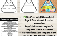 All About Me Science Flask Craft | Back To School Stem Activity regarding All About Me Worksheet Science Flask