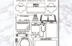 All About Me Scout Activity New Member Introduction Printable For for All About Me Worksheet Girl Scouts