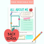 All About Me   Special Back To School Printable Pertaining To All About Me Worksheet Back To School