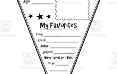 All About Me Staff Pennant Bundle in All About Me Triangle Worksheet