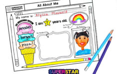 All About Me Template - Superstar Worksheets regarding All About Me Worksheet Early Years