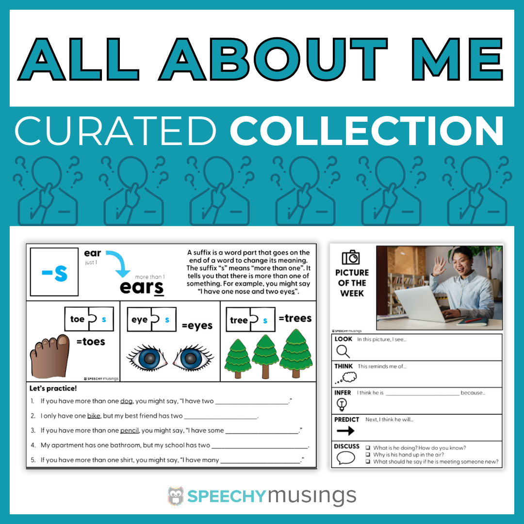 All About Me | Themed Language Unit | Speech Language Therapy. with All About Me Worksheet Speech Therapy