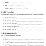 All About Me Therapy Worksheet | Teaching Resources Inside All About Me Worksheet Therapy