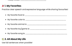 All About Me Therapy Worksheet | Teaching Resources intended for All About Me Worksheet Tes