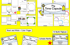 All About Me Time Capsule 10 And 12 Month Activity Flipbook inside All About Me Time Capsule Worksheet