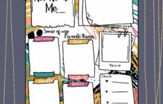 All About Me Tween / Teen / Erwachsene Thematisiert – 8X10, 11X14 within All About Me Teen Sheet