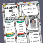 All About Me Tween / Teen / Erwachsene Themen   8X10, 11X14, 16X20 Inside All About Me Teen Sheet