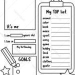 All About Me Worksheet For Kids Royalty Free Vector Image With All About Me Worksheet Game