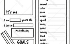 All About Me Worksheet For Kids Royalty Free Vector Image with All About Me Worksheet Game