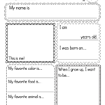 All About Me Worksheet   Free Printable, Digital, & Pdf With All About Me Worksheet Free Download Kindergarten