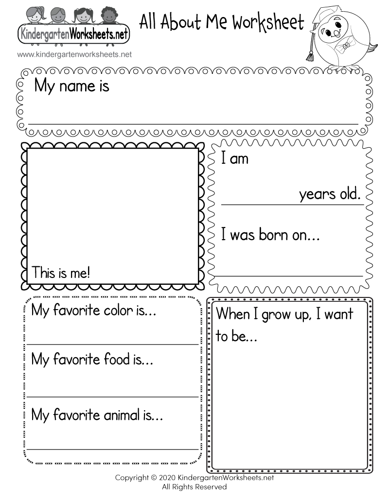 All About Me Worksheet - Free Printable, Digital, &amp;amp; Pdf with All About Me Worksheet Free Download Kindergarten