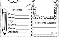 All About Me Worksheet Free within All About Me Worksheet Middle School