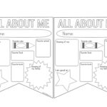 All About Me Worksheet Printable   Paper Trail Design With All About Me Worksheet Banner
