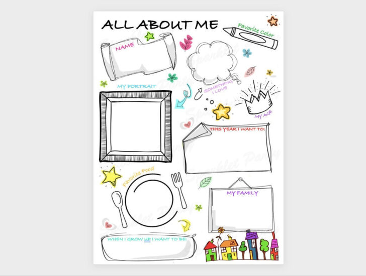 All About Me Worksheet Etsy