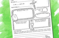 All About Me Worksheet, Religious Ed., Ccd, Catholic, Color Sheet for All About Me Worksheet Catholic