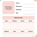 All About Me Worksheet Template In All About Me Mental Health Worksheet