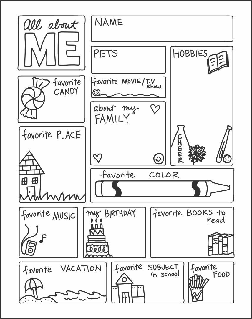 All About Me Worksheets And Templates - 50 Free Pdf Printables throughout All About Me Worksheet Upper Elementary